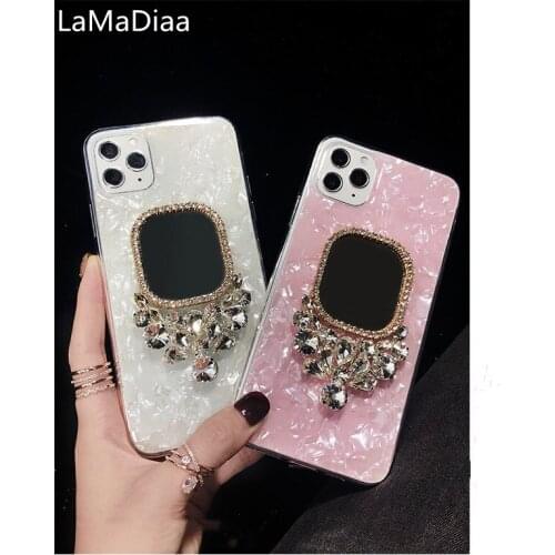 Fashion Bling Crystal Diamond Mirror Soft Silicon Phone Case For iphone 11 12 Pro MAX X XS MAX XR 6S 7 8 PLUS SE 2020