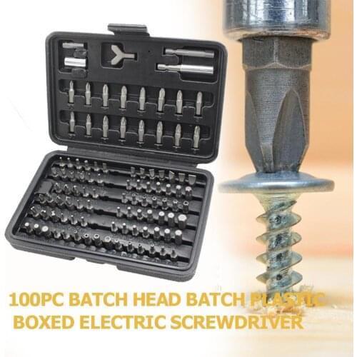 100pcs Electric Screwdriver Drill Bits Chrome Vanadium Steel Straight Sleeve Head Extension Set Rustproof Repair Tools
