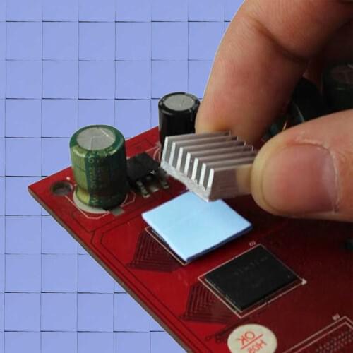 NEW 100Pcs 10x10x1mm Silicon Thermal Pad Heatsink Conductive Insulation Paste DJA99