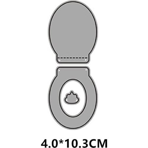 2021 New Mini Flip Toilet Cutting Dies DIY Scrapbooking Embossing Paper Photo Frame Stamps Crafts Template Mould Stencils