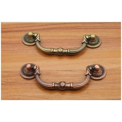 New Arrive Zinc Alloy Knobs Arch Tracery Bronze Tone Handle For Drawer Wooden Jewelry Box Furniture Hardware