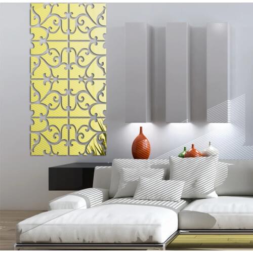 New 3d mirror wall stickers acrylic sticker adesivo de parede home decor modern large decoration butterfly