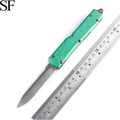 SF OTF Bounty Hunter T6-6061 Aluminum Handle D2 Blade Camping Survival Outdoor EDC Hunting Double Action Knife Tactical Tool