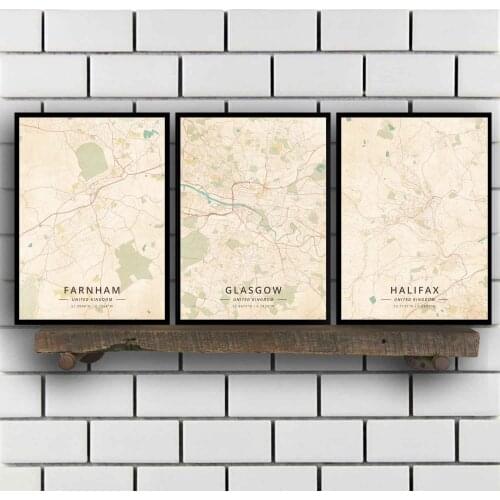 Farnham Glasgow Halifax Hamilton Huddersfield Inverness Ipswich Kiev Kingston upon Hull Lancaster United Kingdom Poster