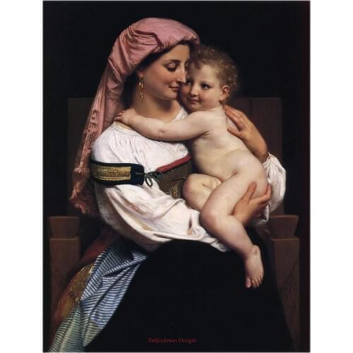 Needlework for embroidery DIY DMC Color Home Decor - Counted Cross Stitch Kits 14 ct Oil painting - Mother and Child