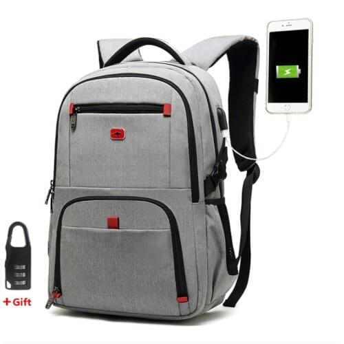 15.6 Inch Laptop Backpacks Travel Plecak Usb Mens Travel Bag Man Swiss Backpack Women Waterproof Anti Theft Backpack