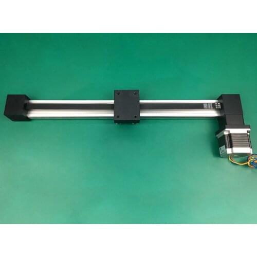 Synchronous belt linear slide XP 400mm stroke table guide rail slide timing belt linear slide table+ nema 23 stepping motor
