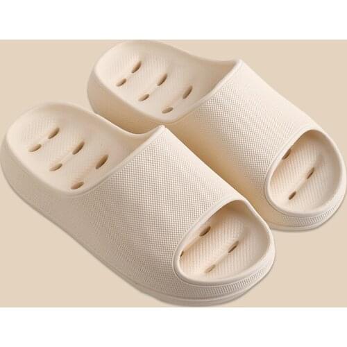 Womens Summer Slides Solid Color Household EVA Slipper Female Bathroom Non-slip Antiskid Slippers Breathable Women Shoes