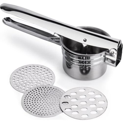 Potato Ricer Rammer Set with 3 Discs Fruit Vegetable Masher Juicer Squeezer Food Press Machine Kitchen Tools 27cm*9cm