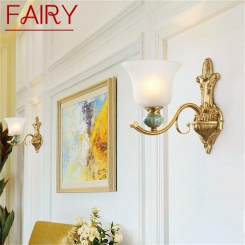 FAIRY Brass Modern Wall Sconce Lamp Luxury Design Ceramic Light Indoor For Home Bedroom Corridor Hotel
