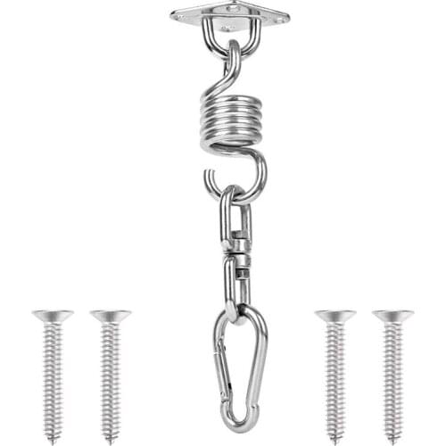 TOP Hammock Hanger Spring Hook Swivel Spinner Wooden Beam for Hammock Swing Chair Hanging Plant for Boxing Punching Bag