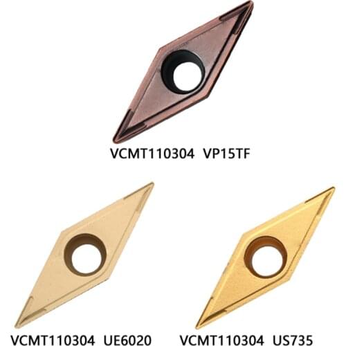 VCMT110304 VP15TF UE6020 US735 Carbide insert Internal turning Tool CNC lathe tool VCMT 110304 for SVJCR SVVCN SVQCR SVUCR