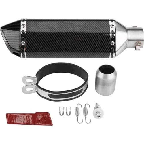 DUPANQ 51MM Motorcycle Exhaust Pipe with Muffler Moto Bike Pot Escape for Yamaha Honda Kawasaki Ducati Slip-on