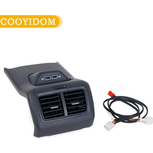 Car Rear Air Outlet Vent Trim Frame A/C Air Vent Outlet Center Armrest With USB For Golf 7 MK7 2013-2017 2019 5GG 864 298B 82V