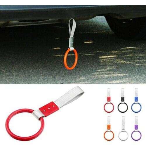 1PC Round Car Interior Pull Ring Subway Train Bus Handle Strap Charm Drift For JDM TSURIKAWA RING Car Rear Bumper Warning Loop