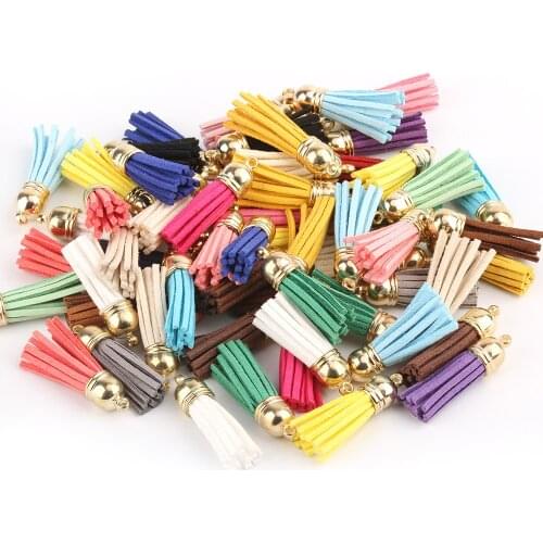 20pcs 30mm Mixed Suede Fringe Tassels For Jewelry Making/Bag/Key Chain/Earrings Tassel DIY Charms Pendants Findings