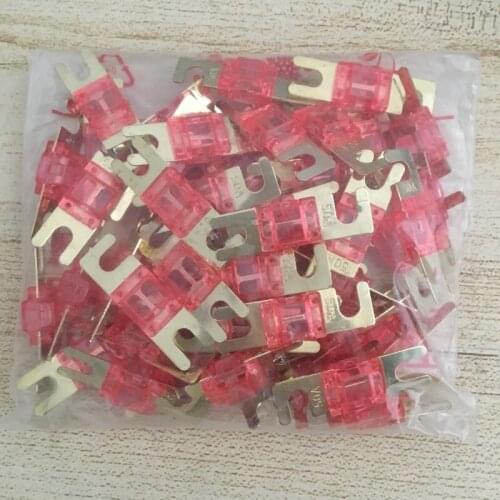 20PCS/bag 50A Golden Plated Car Stereo Audio AFS Fuse Mini ANL Fuse