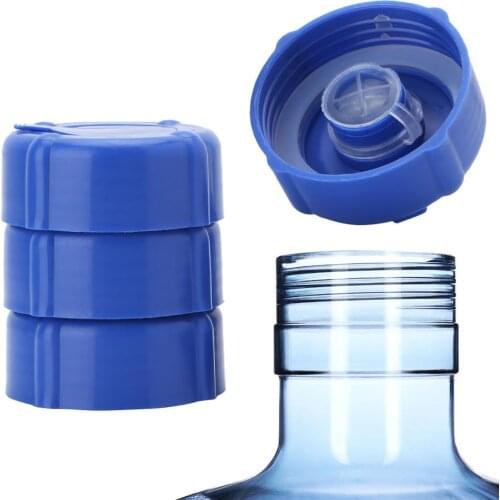 4 Drinking Water Bottle Covers Leakproof Gallon Bottle Caps Anti Splash Plastic Lids Reusable Cover Cap for Water Cooler Bottles