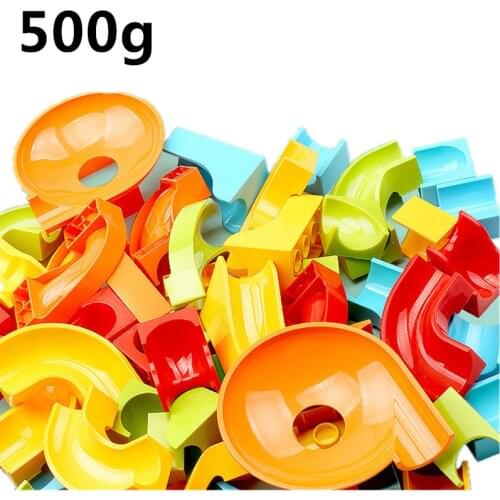 500g Marble Race Run Large Basic Building Blocks Complementary Parts for Blocks Wall Desk Compatible Particles Children Toys