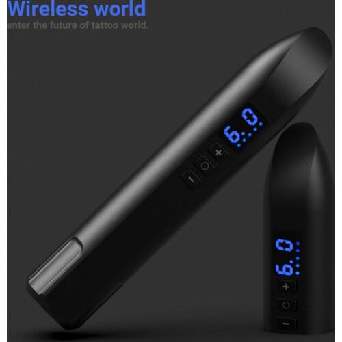 Wireless Tattoo Pen Machine Battery with Portable Power Coreless Motor Digital LED Display for Body Art Use Cartridge Needle