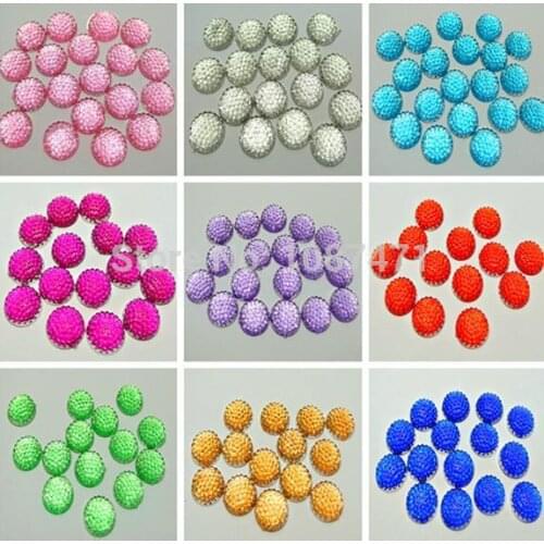 Big Promotion 100pcs 12mm round resin Flatback Dotted Round Cabochon DIY craft Free Shipping