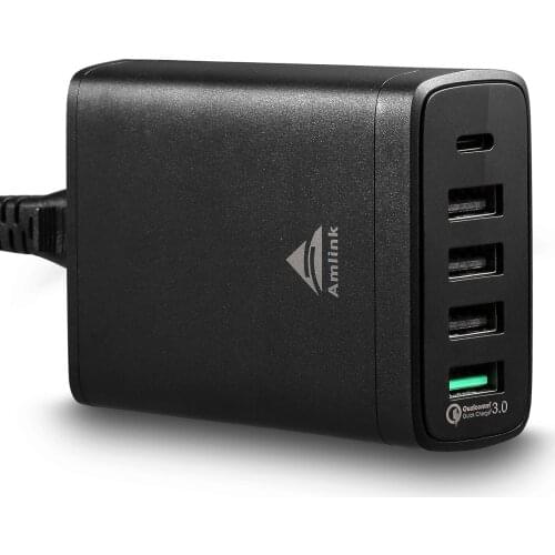 40W Quick Charger 3.0 Fast Charger 5 USB Ports QC3.0 Travel Adapter Wall Phone Charger Dock charger For iPhone Xiaomi Samsung