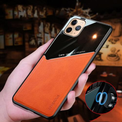For iPhone 12 Pro Max Case Soft Leather Texture Magnetic Protective Back Cover Case For iPhone 11 Xs Max XR X SE2 8 7 6 6s Plus