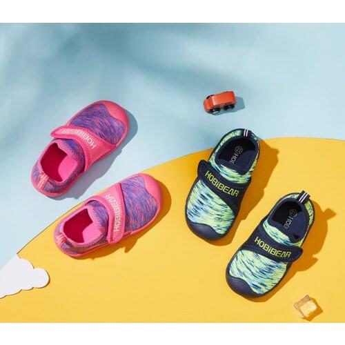 Children shoes Functional 2021 spring new girls baby soft bottom double layer stretch mesh breathable boys toe protection shoes