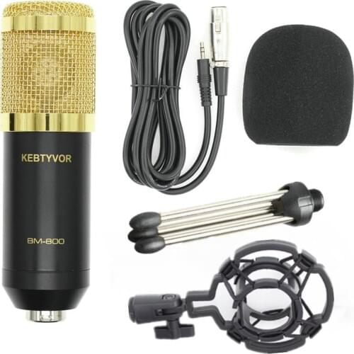 Hot BM800 Dynamic Condenser Wired Microphone Mic Sound Studio Recording With Shock Mount