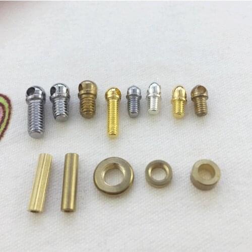 Crystal Lamp Part Gold Head Hardware Accessories M3 M4 Teeth 2MM Nut Hole Screw Lamp Hanging Ceiling Base Plate Screw Tube