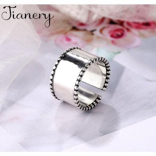 JIANERY Bohemian Silver Color Smooth Rings For Women Men Engagement Rings Girls Party Gifts Anillos 2019