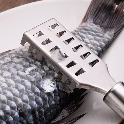 Kitchen Cleaning Fish Scale Stainless Steel Fishing Scale Scraping Graters Kitchen Tool Seafood Tools Kitchen Gadgets