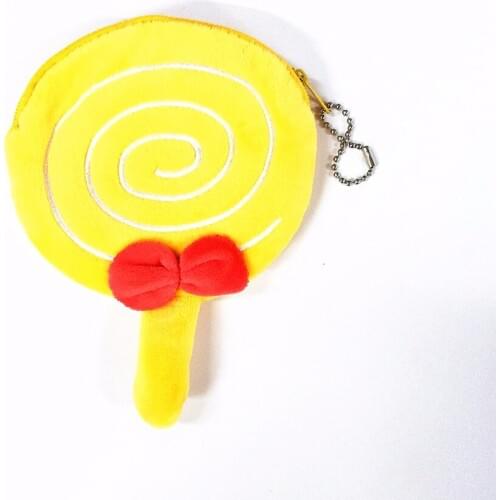 M140 Cute Cartoon Originality Lollipop Plush Coin Purse Wallet Card Bag Girl Women Bag Student Gift Wholesale