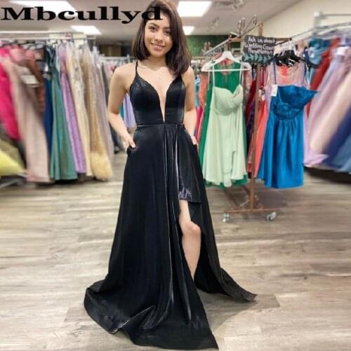 Mbcullyd Black Girl Prom Dresses 2020 Sexy Spaghetti Straps Hi-Low Cocktail Dress Party vestidos de baile de formatura Customize
