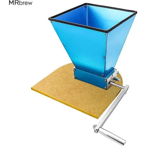 2 Bearing Rollers Grain Malt Mill, Malt Crusher, Barley Grinder With Wooden Base for Homebrew 304 Stainless Steel Food Mills