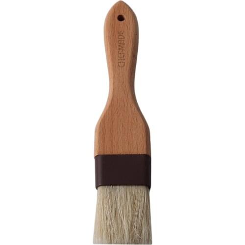 Multifunctional Natural Wood Color Baking Barbecue Brush Coffee Grinder Powder Cleaning Brush Utility Kitchen Tools