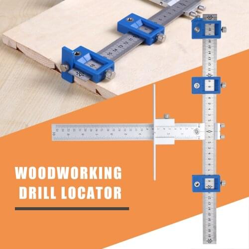 Multi-function Metal Drill Punch Locator Furniture Woodworking Joinery Hand Tools Drilling Dowelling Hole Saw Adjustable