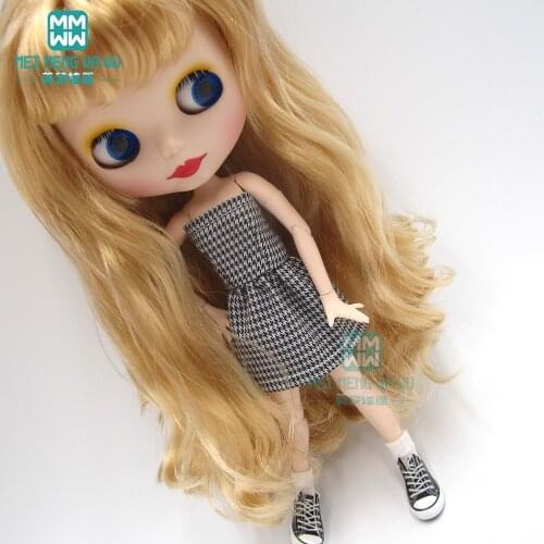 1PCS Blyth doll clothes fashion striped dress、sweatshirt for Blyth Azone 1/6 doll accessories