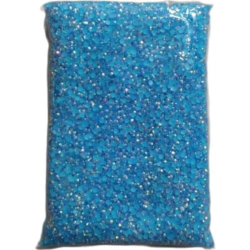 Wholesale 30,000pcs 5mm Jelly Pink AB Resin Glitter Rhinestones Flat Back Glue DIY Clothes Shoes Jewelry Decoration Accessories