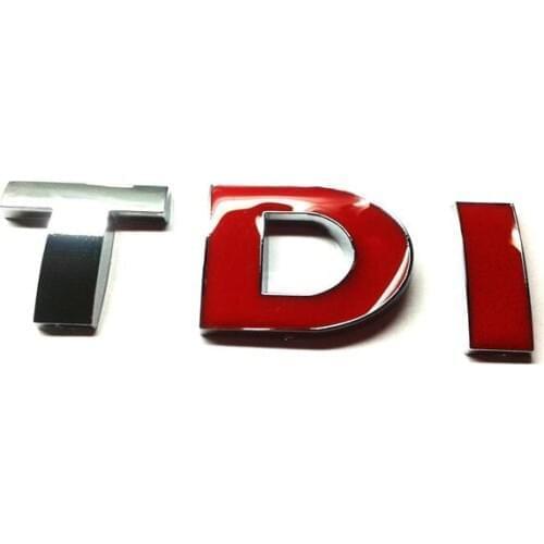 Plastic TDI Rear Back Car Sticker Emblem Badge