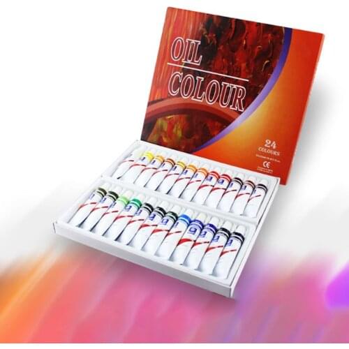 12ml 12/24 Colors Professional Oil Painting Paint Drawing Pigment Tubes Supplies QX2B