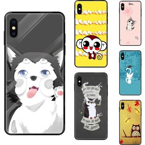 Super Cute Animals Design Black Soft TPU Cell Phone Cases For Xiaomi Mi Note A1 A2 A3 5 5s 6 8 9 10 SE Lite Pro Ultra World