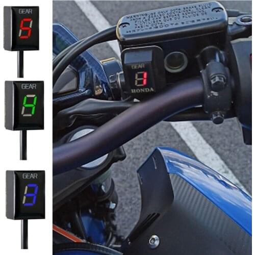 Universal Speedometer Speed Display Portable Motorcycle Gear Indicator Dashboard with Blue/Green/Red Display Number