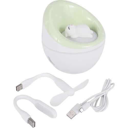 USB Sofa Shape Humidifier, Mini Cool Humidifier 350Ml Water Volume, One Press Shut-Off For Home Office Bedroom (Green)