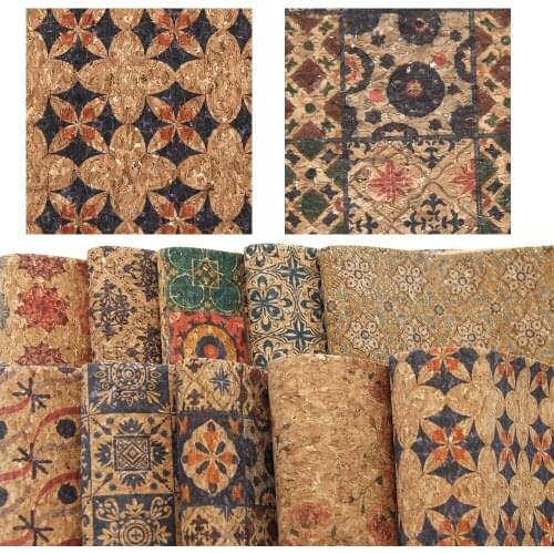Vintage Soft Cork Fabric For Garment Handbag High Quality Synthetic Leather DIY Sewing Materials,1Yc6711