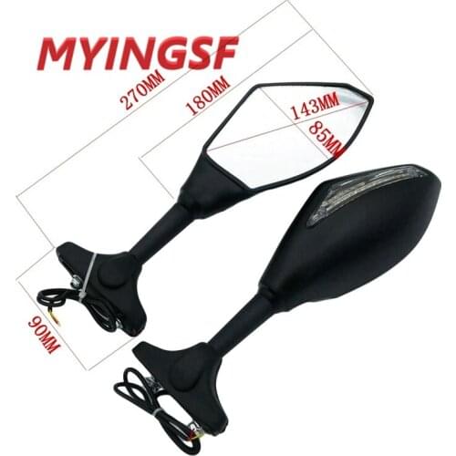 Carbon Fiber Look Motorcycle Integrated LED Turn Signals Rear View Mirrors For Honda CBR 600 RR 2003-2014 CBR1000RR 2004-2007