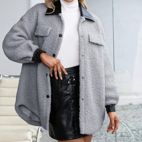 Winter Thicken Warm Teddy Fur Jacket Coat Women Casual Fashion Lamb Faux Fur Overcoat Fluffy Cozy Loose Outerwear Female Coat