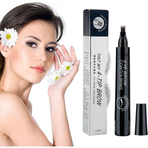 Liquid eyebrow pencil waterproof eyebrow pencil fork tip fine sketch eyebrow tattoo color pen liquid water eyebrow pen TSLM1