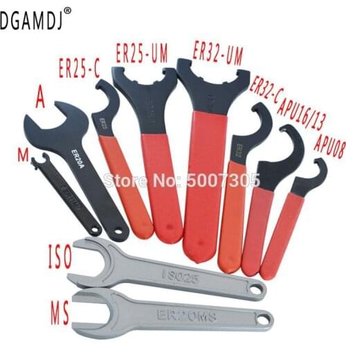 1pcs ER8/ER11/ER16/ER20/ER25/ER32 M/UM type tool holder ER Chuck nut wrench CNC milling tools tools for lathe tools ER key