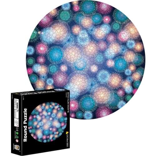 1000 Pieces Round Jigsaw Puzzles Educational Toy Scenery Dinosaur Puzzle Game Toys for Adults Kids Collection Gifts Dropship